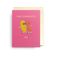 Hot Dog You Complete Me | Naomi Wilkinson | Mini Card